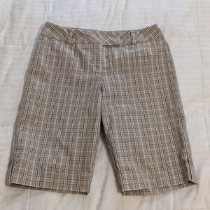 Fashion Bug Plaid Long Shorts - Size 10